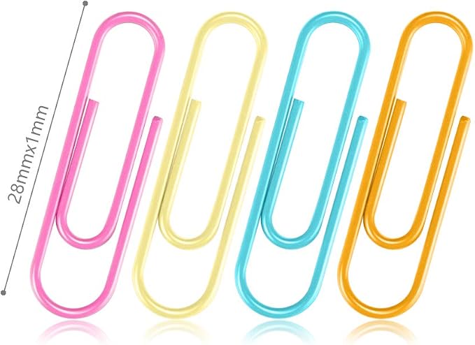 Paper Clips 28mm Assorted Color Paperclips - Image 2