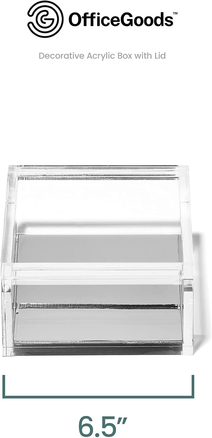OfficeGoods Acrylic Desk Organizer w/Silver Base – Functional & Elegant Odds & - Image 4