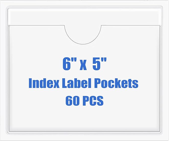 Origin-Joy 60 PCS Self Adhesive Index Card Pockets by Origin-Joy