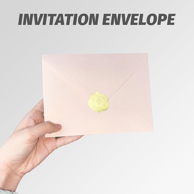 YINUOYOUJIA 50 PCS Pearl Brush Pink Envelopes A7, 5 x 7 Brush Pink Shimmer - Image 7