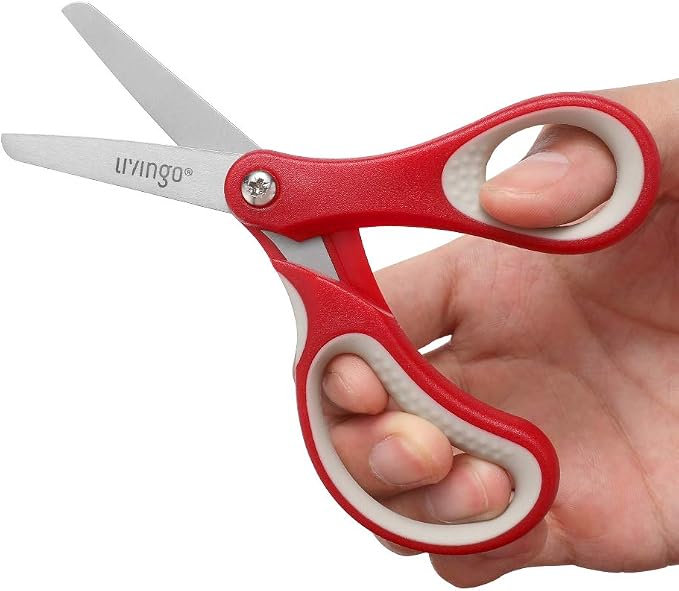 LIVINGO 5" Left and Right Handed Kids Scissors, Safety Blunt Sharp Stainless - Image 3