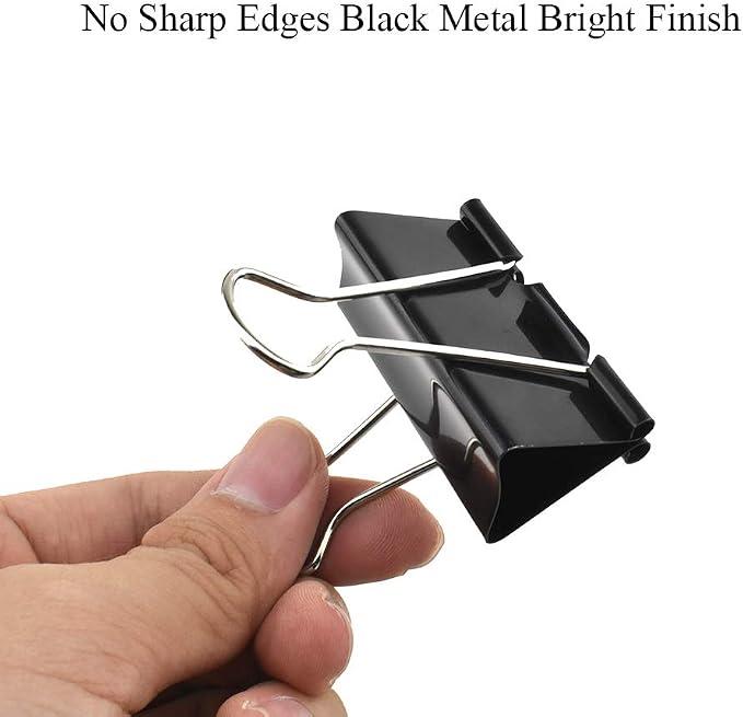 HAHIYO Binder Clips Paper Clamps Spring Steel Sturdy Large 1.97 inches Width - Image 5