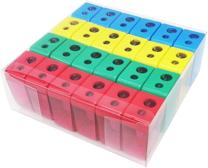 24Pcs Pencil Sharpener Manual, Small Dual Hole Pencil Sharpeners Bulk - Image 8