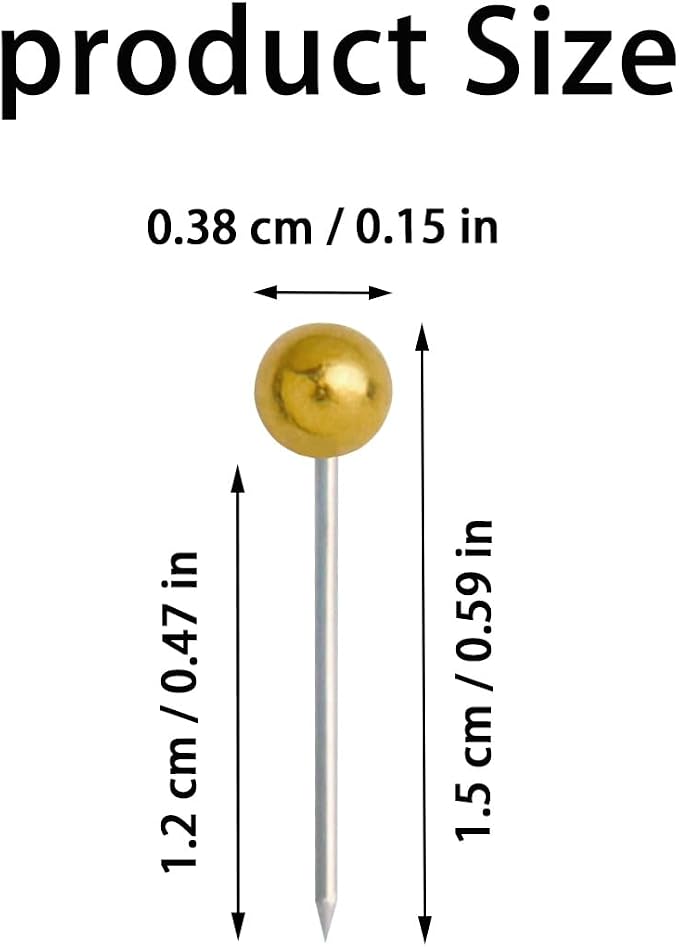 200 Pieces Map Push Pins, Small Round Head Marking Pins, Round Head Push Pin - Image 3