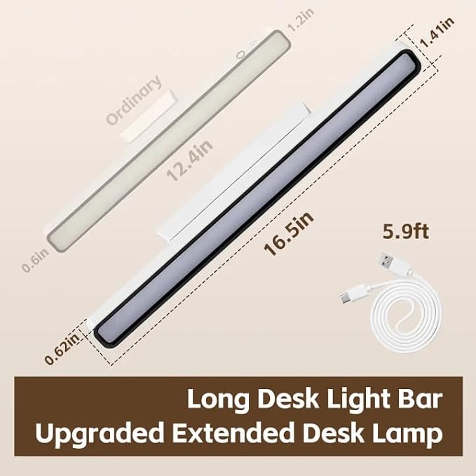 Desk Light Bar 16.5in Rechargeable LED Magnetic Light Bar - Image 4