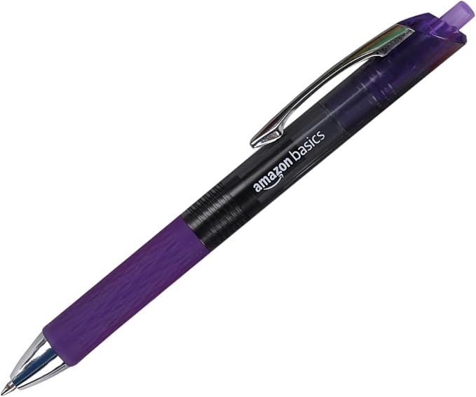 Amazon Basics Retractable Gel Pens, Fine Point 0.7mm, Smooth Writing - Image 2