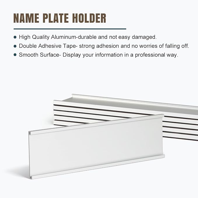 Lenink 6 Pack Name Plate Holder, Wall Mount Office Door Name Plate Holder - Image 2