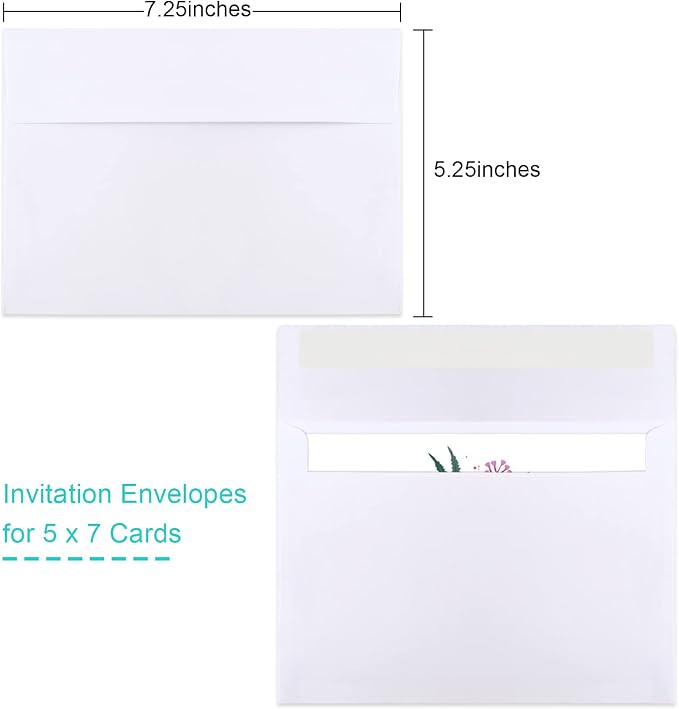 50 Packs 5x7 Envelopes, Self Seal - Image 2