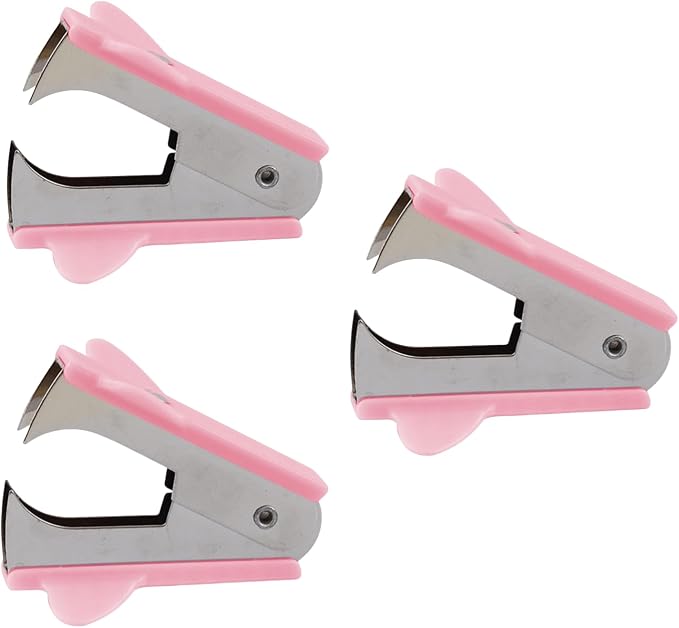 3Pcs Pink Staple Removers by Jinshining