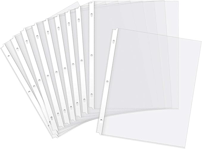 Heavy Duty Sheet Protectors for 3 Ring Binder, Top Loading Plastic Sleeves 8.5 - Image 7