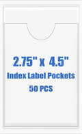 Origin-Joy 50 PCS Self-Adhesive Index Label Pockets by Origin-Joy