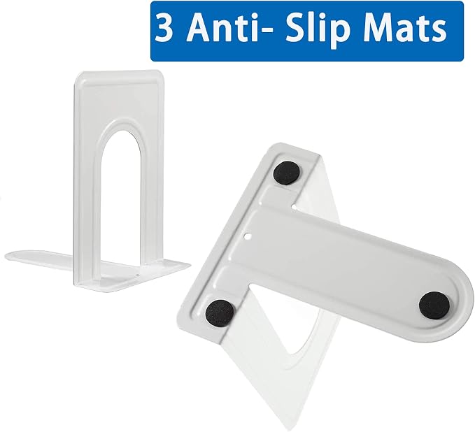 Metal Bookends for Home Office, Book Shelf Holder Home Decorative, Book Ends - Image 4