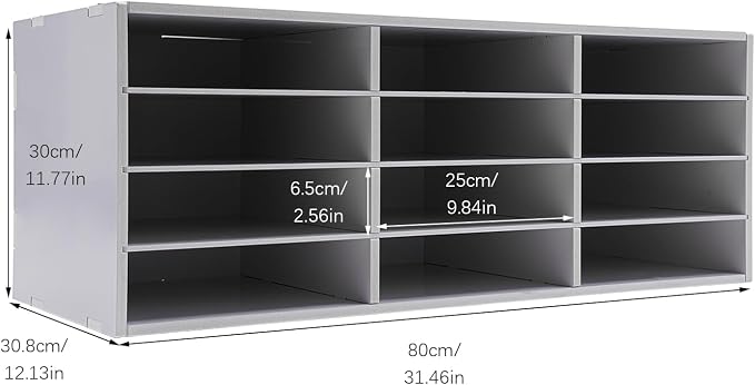Mailbox for Classroom 12 Slots, Mail Sorter Countertop Paper Organizer Storage - Image 5