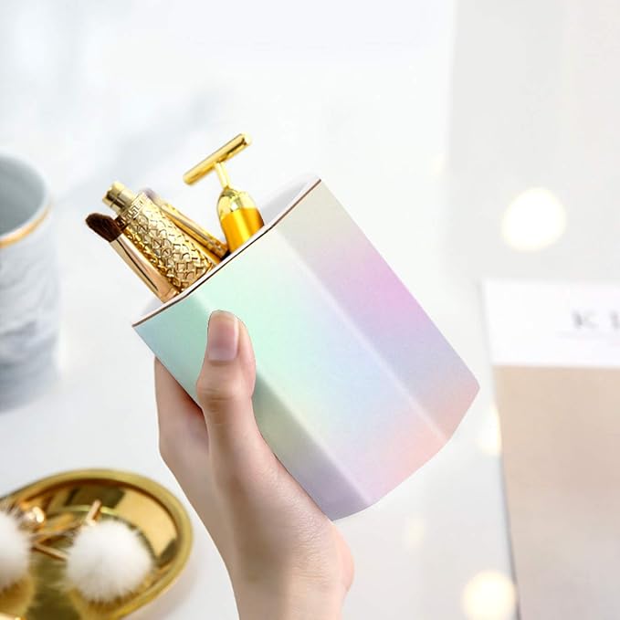 Pen Holder for Desk, Pencil Cup Holder Desktop Stationery Makeup Brush - Image 8
