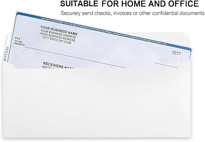 HERKKA #10 Security Self-Seal Envelopes, No.10 Windowless Bussiness Envelopes - Image 7