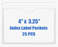 Origin-Joy 25 PCS Self-Adhesive Index Label Pockets by Origin-Joy