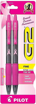 Pilot, G2 Pink Ribbon Premium Gel Roller Pens, Fine Point 0.7 mm by PilotCorporationofAmerica