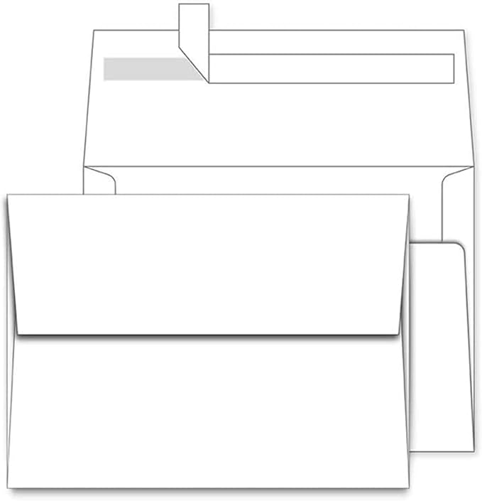 100 Pack A2 White Envelopes Self Sealing Adhesive Perfect by AZAZA
