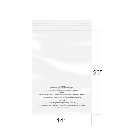 iMailer - 100 Count - 14" x 20" Clear Plastic Poly Bags - Image 2
