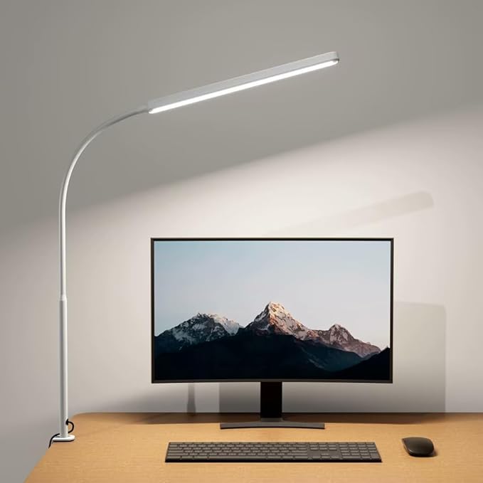 SUPERDANNY Eye-Caring LED Desk Lamp 360° Flexible Gooseneck Work Lamp by SUPERDANNY