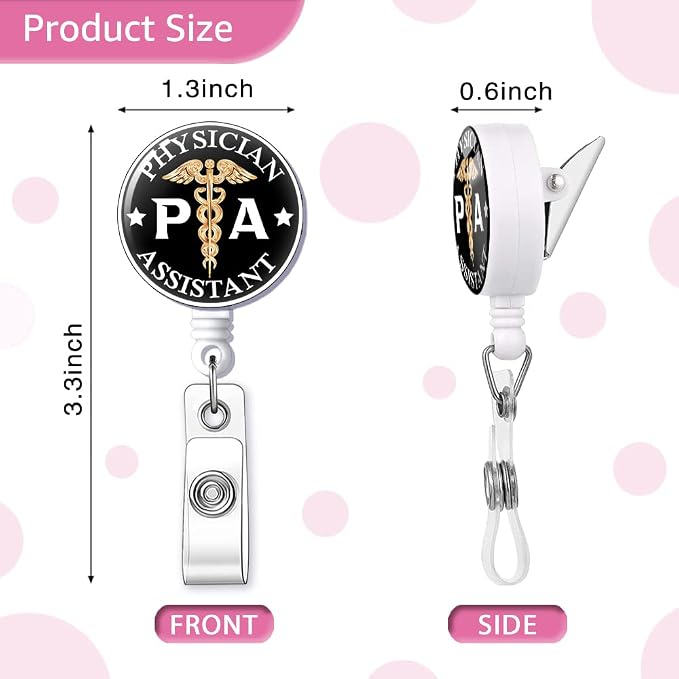 PA Physician Assistant Badge Reel Retractable - Image 2