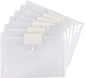 6 Pack Clear Document Folders Plastic Envelopes, A4 Size, by Tamaki