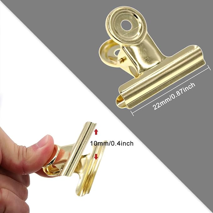 Coideal Small Gold Bull Hinge Clips, Pictures Photos, Wire Grid Wall Decor - Image 7