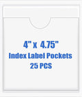 Origin-Joy 25 PCS Self-Adhesive Index Label Pockets by Origin-Joy