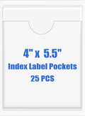 Origin-Joy 25 PCS Self-Adhesive Index Label Pockets by Origin-Joy