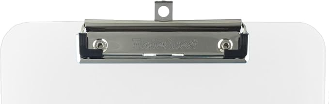 Trade Quest Plastic Clipboard Transparent Color Letter Size Low Profile Clip - Image 3