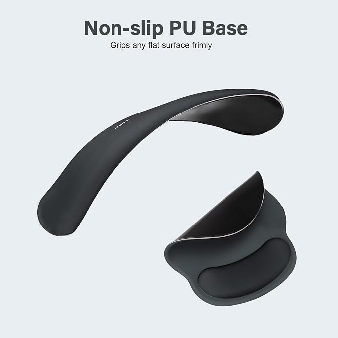 MOSISO Wrist Rest Support for Mouse Pad&Keyboard Set, Circle Curved Ergonomic - Image 5