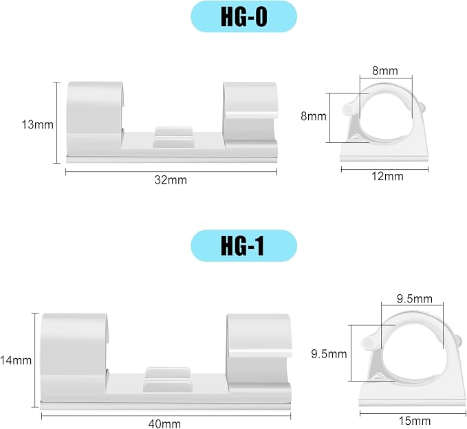 XHF 35pcs Large Self Adhesive Cable Clips White, Wire Clips Cable Management - Image 3