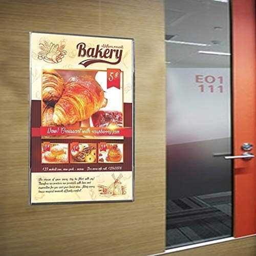 Acrylic Sign Holder 11 x 17 inches Vertical Wall Mount Sign Holders Clear - Image 4