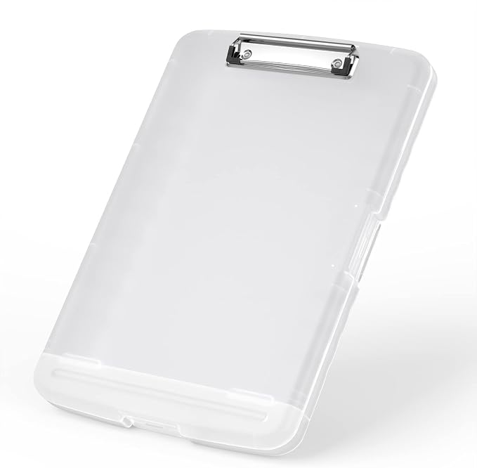 Rimilak Plastic Clipboard with Storage, 8.5 x 11 High Capacity Folio Nursing by Rimilak