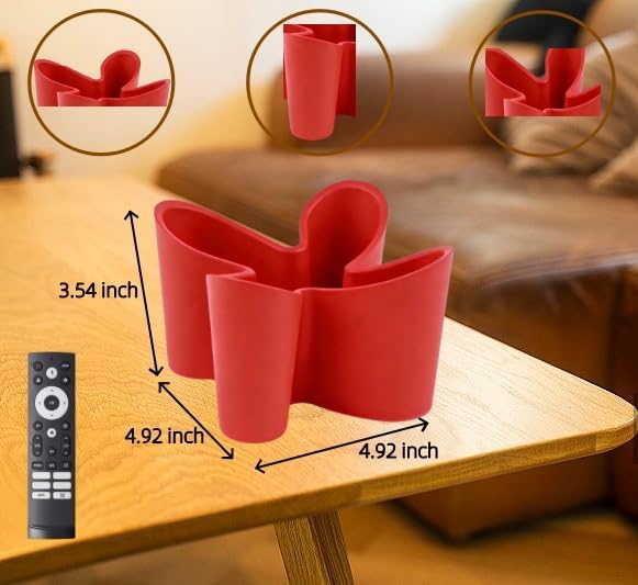 Khakho Flower Shape Remote Control Holder, Desk Organizer Storage Container - Image 2