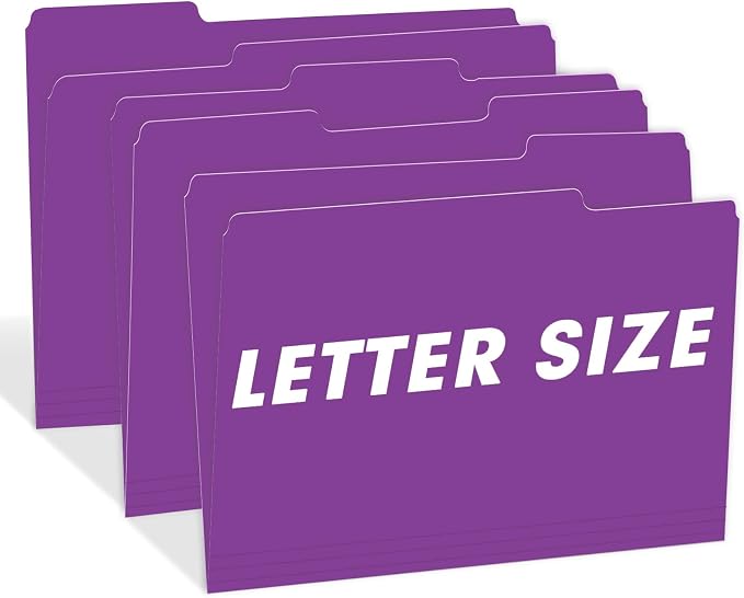 File Folder, RAZCC 150 Pack 1/3 Cut Tab File Folders Letter Size, Folders - Image 6