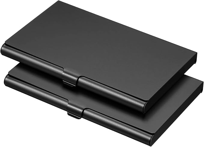 PATIKIL Business Card Holder, 2 Pieces Aluminum Alloy Flip Cover Slim Name by PATIKIL