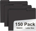 File Folder, RAZCC 150 Pack 1/3 Cut Tab File Folders Letter Size, Folders by RAZCC
