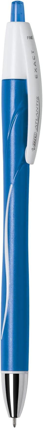 BIC Glide Exact Blue Retractable Ballpoint Pens, Fine Point, 12-Count Pack - Image 4