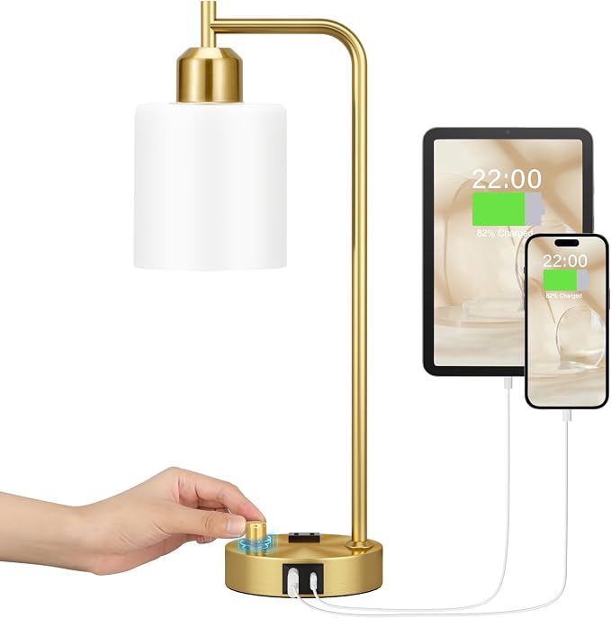 Innqoo Gold Lamp for Bedroom - Image 8