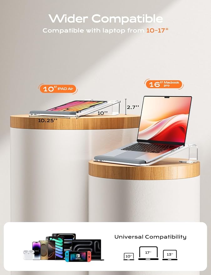 LOXP Acrylic Laptop Stand for Desk, Laptop Stand - Image 6