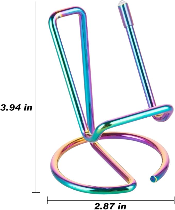 ROPOSY Cell Phone Stand for Desk, Cute Metal Rainbow Cell Phone Stand Holder - Image 2