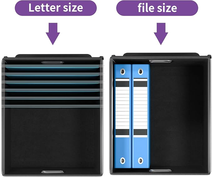 File Organizer Box with Lid, Collapsible File Folder Organizer - Image 4