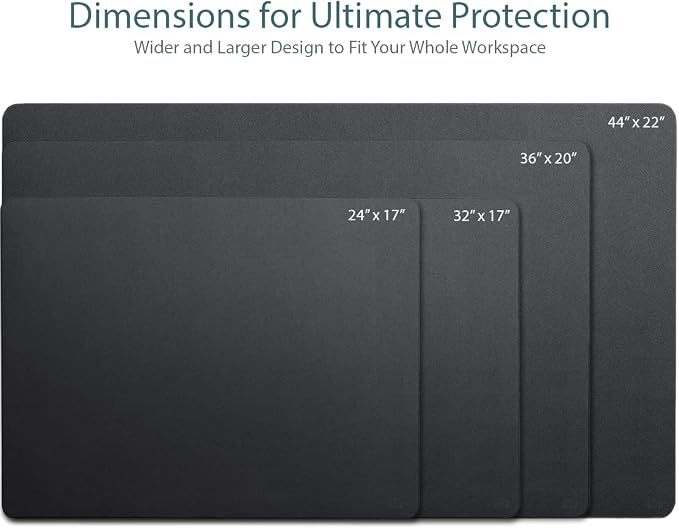 Vine Creations Leather Desk Mat Large 32" x 17", Desk Protector Mat, PU Leather - Image 2