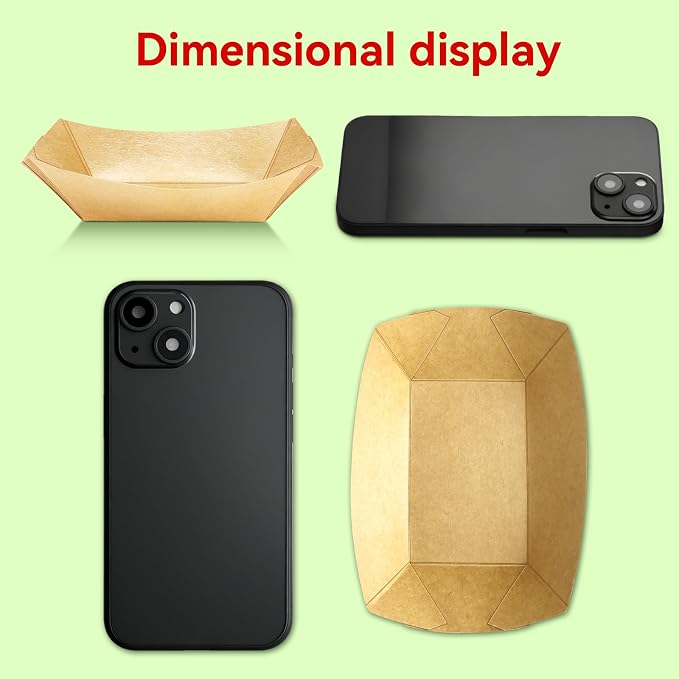 120 Pack 1/2Lb Paper Food Boat Trays Disposable Small Paper Boats Plates - Image 4