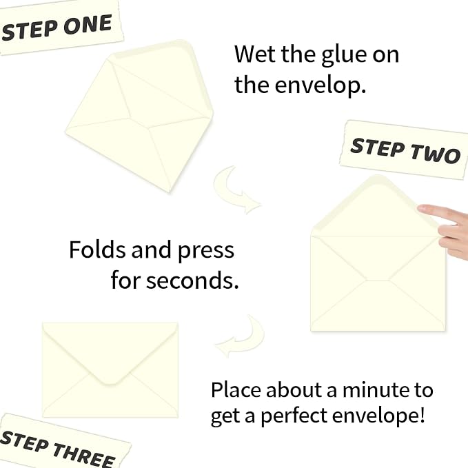 A7 Envelopes 100 Pack Envelopes 5x7 V-shaped Flap, Suitable - Image 3