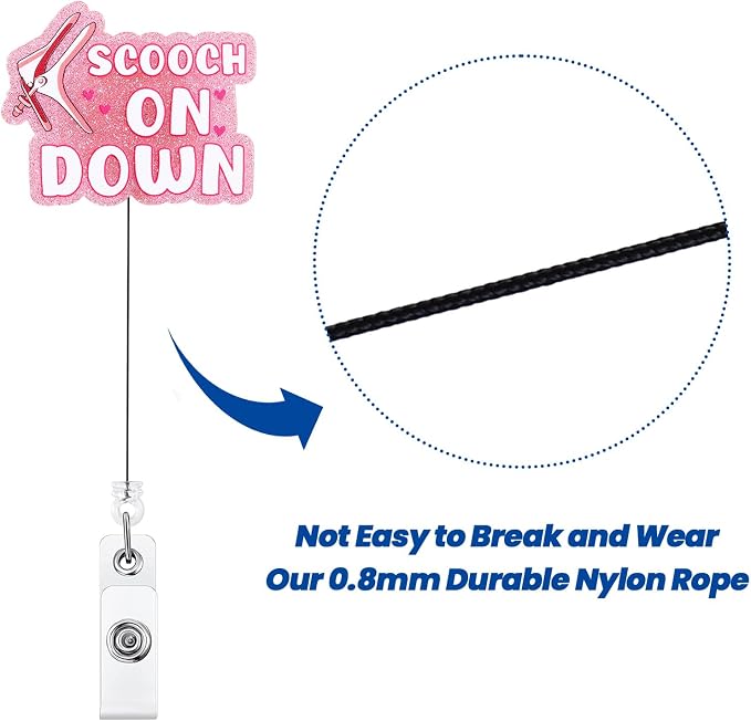 Scooch On Down Funny OBGYN Nurse Badge Reel, Fertility Name Tag Badge Buddy - Image 5