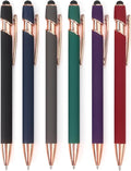 6 Pack Ballpoint Pen 2-in-1 Stylus Retractable Ballpoint Pen by Bribobo