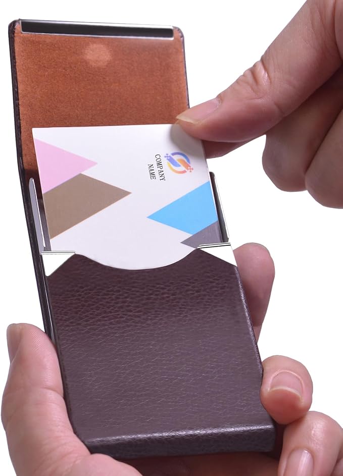 Business Card Holder with Ultra Slim Design, Business Card Case with Premium PU - Image 5