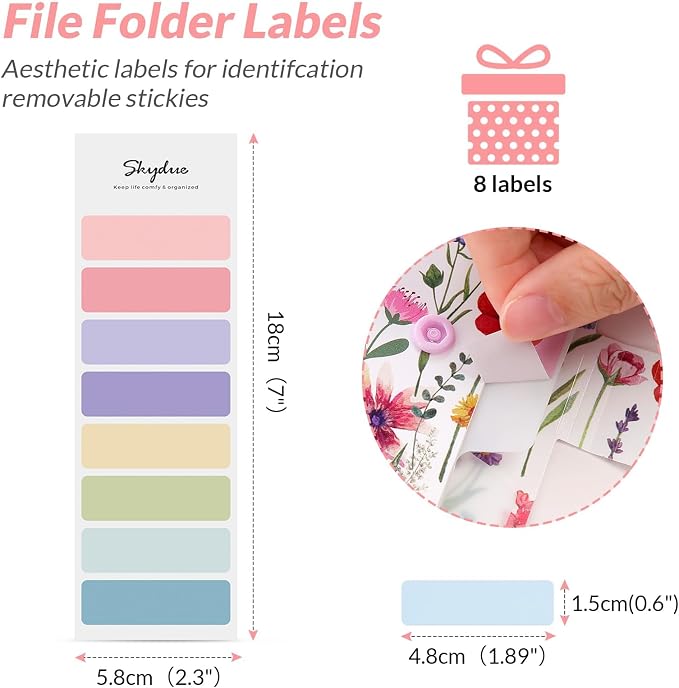 SKYDUE Accordion File Organizer, Floral Expanding File Folders - Image 3
